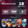 Miniatura de ejemplo de estadísticas de Steam Replay 2025