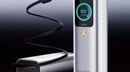 Se ha introducido la batería móvil Dreame Life con una capacidad de 20,000 mAh y una potencia total de 165 W