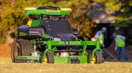 El nuevo robot cortacésped de John Deere tiene una batería de 21,4 kWh y puede funcionar de forma autónoma hasta 10 horas.