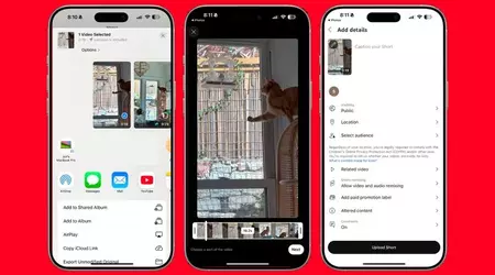 YouTube restablece la compatibilidad con iOS Share Sheet para subir vídeos desde el iPhone