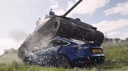 Video: El veterano de la Segunda Guerra Mundial aplasta un Tesla Model 3 con un tanque Sherman