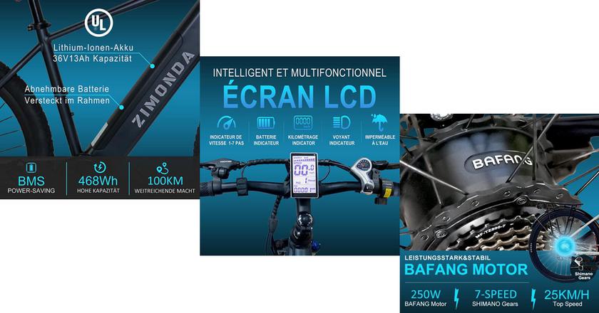ZIMONDA mejor bicicleta eléctrica para entrega