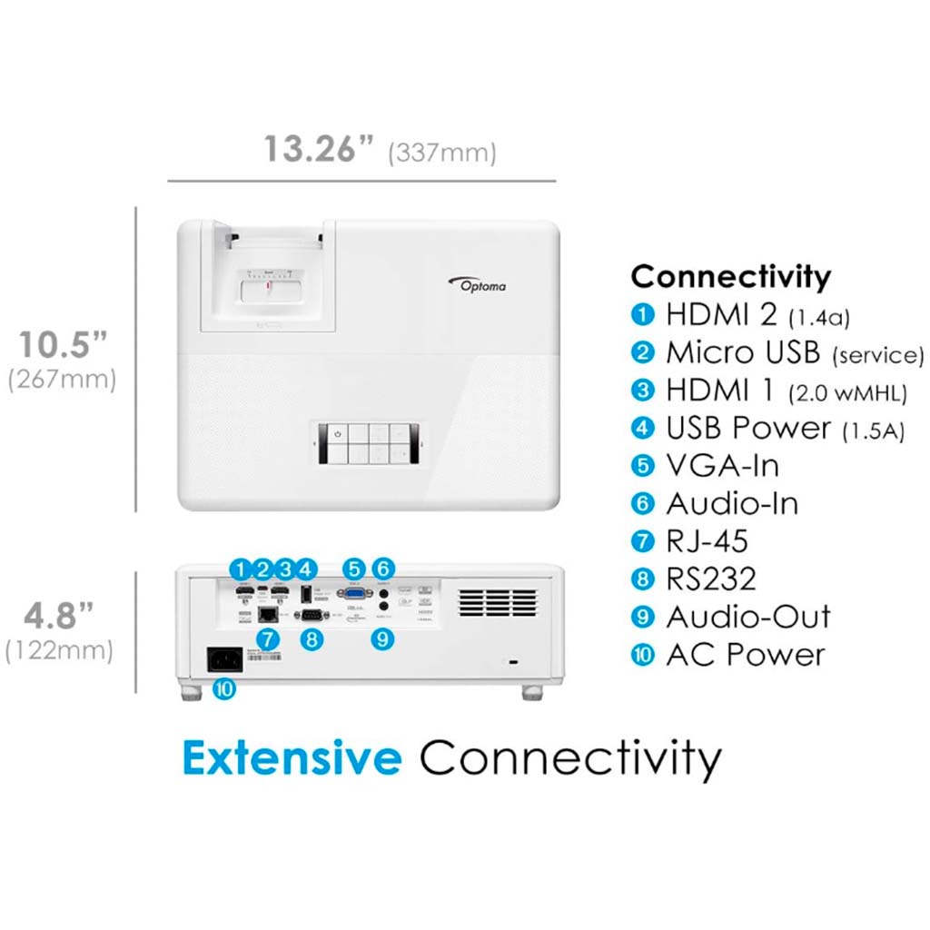 Proyector láser Optoma ZH403 Modelos de proyectores Optoma
