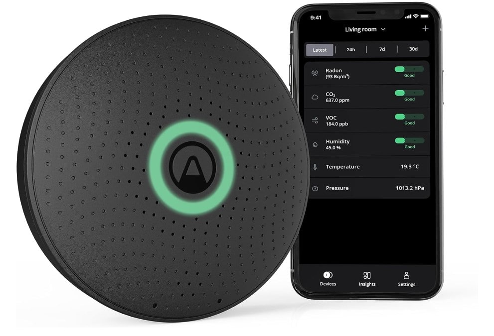 Airthings 2911 Wave Plus monitor aire alérgicos casa