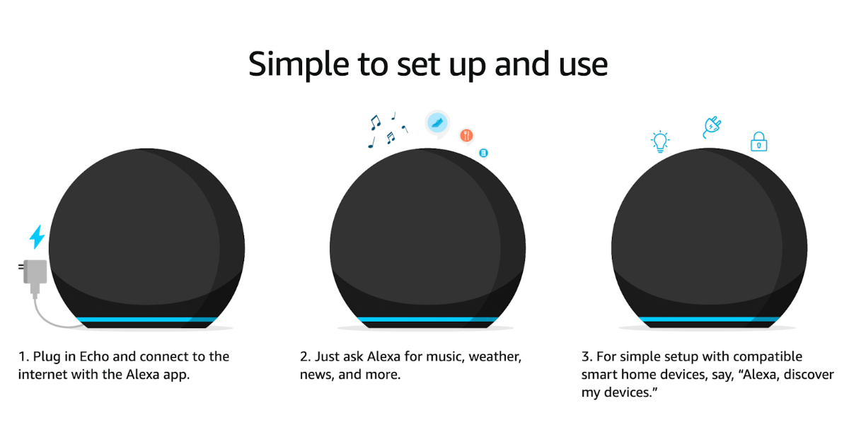 Dispositivo de altavoces inteligentes Amazon Echo para audiolibros