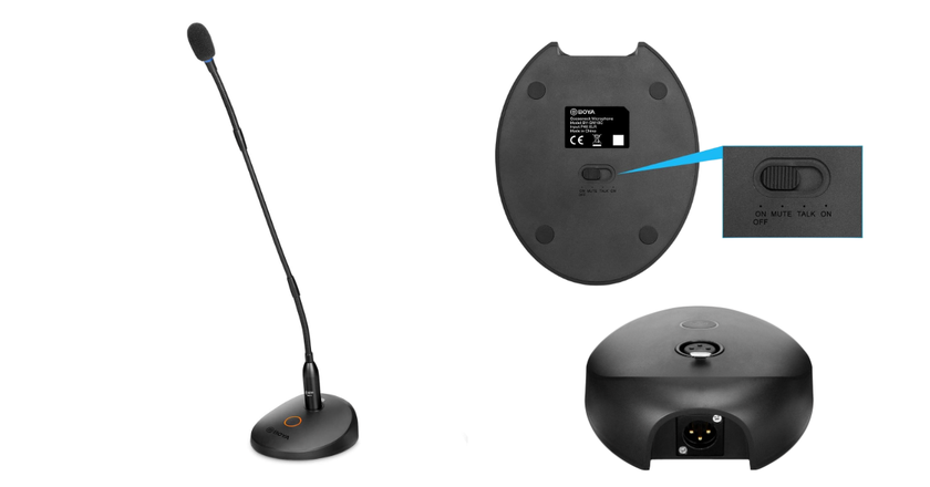 BOYA El mejor micrófono de condensador de cuello de cisne para hablar en público