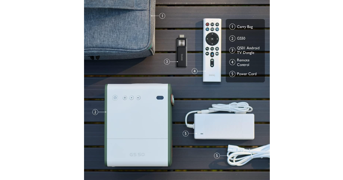 BenQ GS50 mejor proyector portátil para acampar