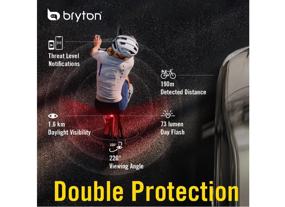 Bryton Gardia R300L radar inteligente para luz trasera de bicicleta