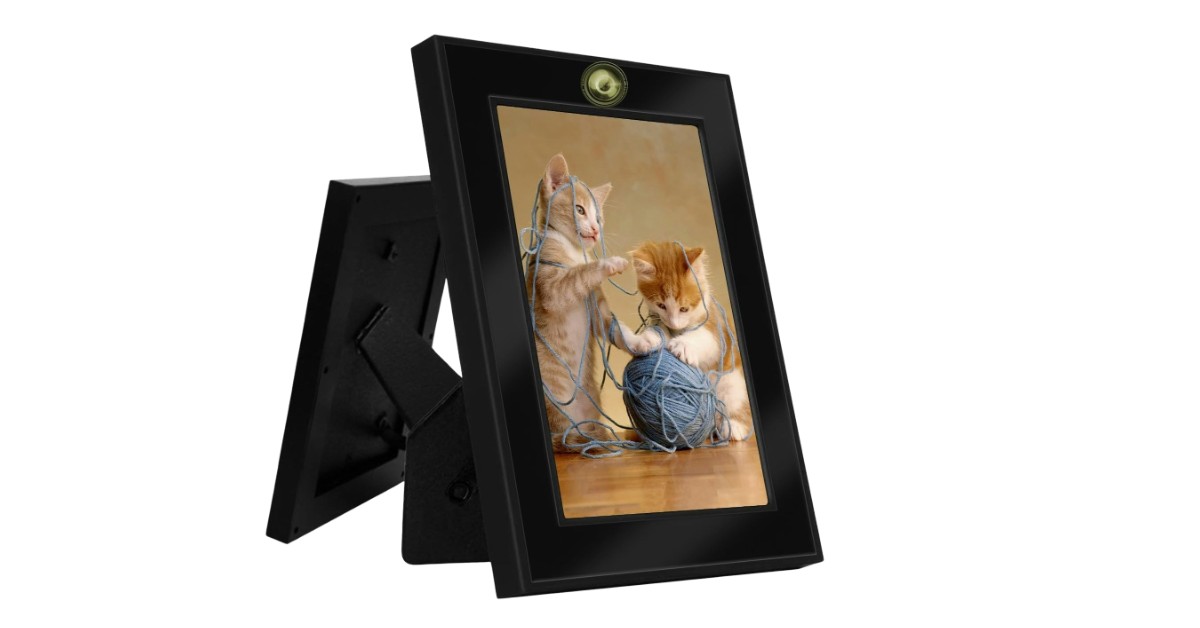 Cámara con marco de fotos 