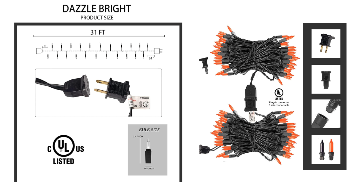 Dazzle Bright las brillantes luces de cadena mejores luces para halloween