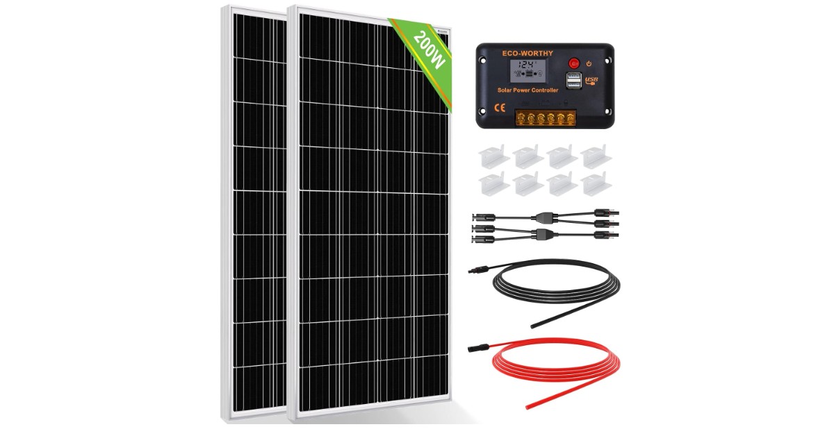 Kit de paneles solares ECO-WORTHY de 200 vatios