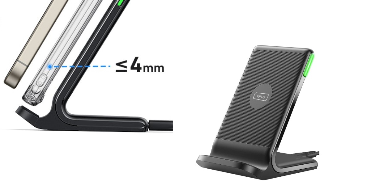 Cargador inalámbrico INIU 15W para otterbox defender