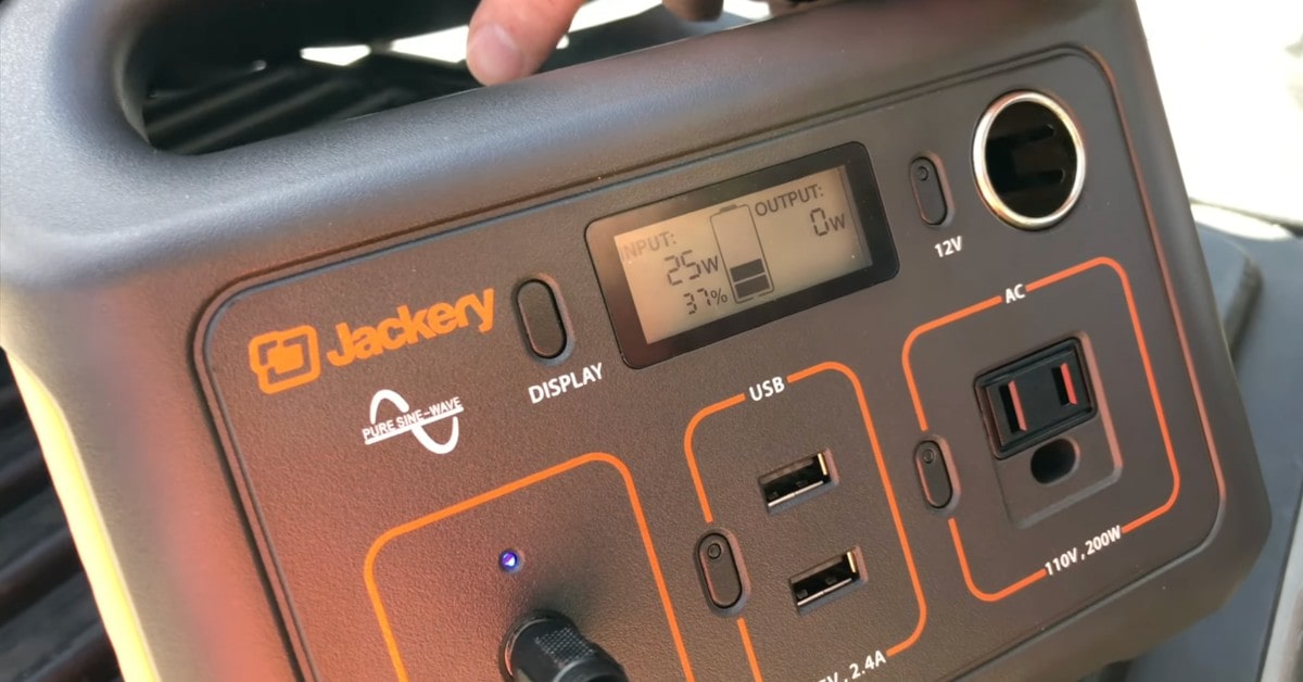 Generador solar Jackery para camping