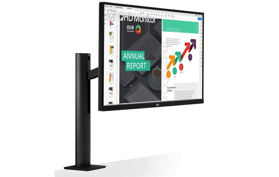 Pantalla vertical LG 27QN880-B para desarrolladores