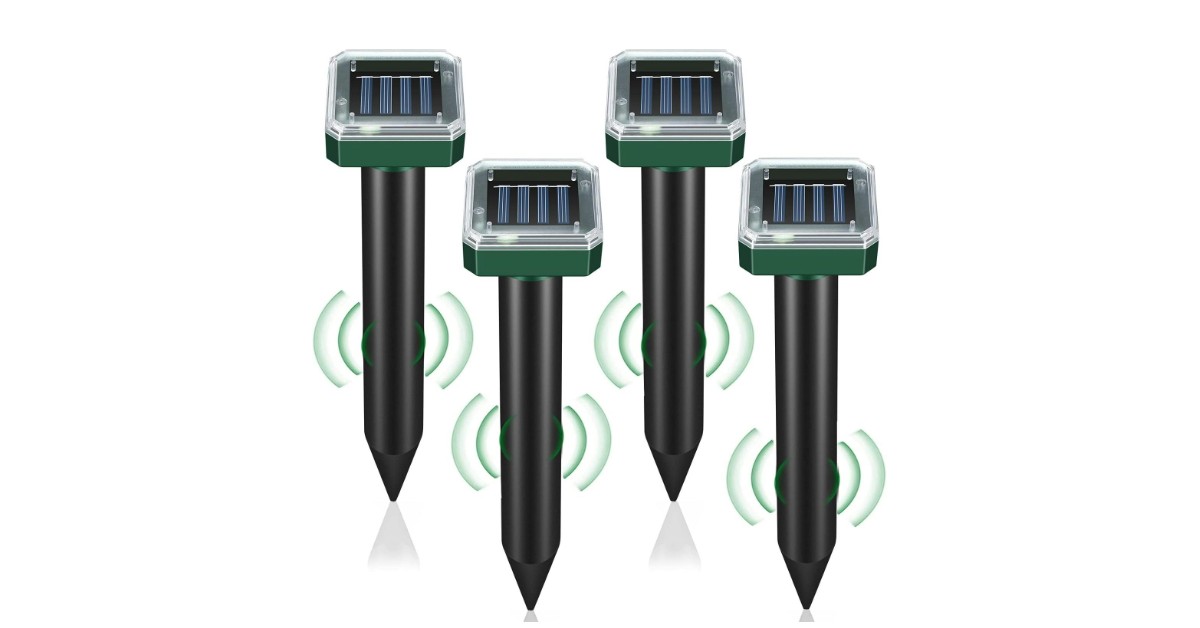 LOTARINI Repelente de Topos Solar 4 Pack