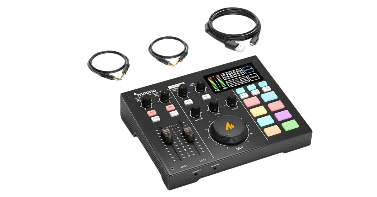 maletín de podcast Maonocaster AM100