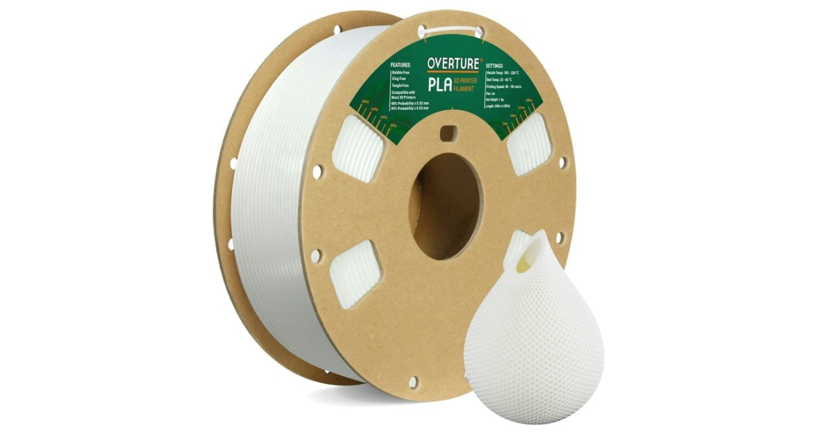 OVERTURE PLA mejor filamento para miniaturas