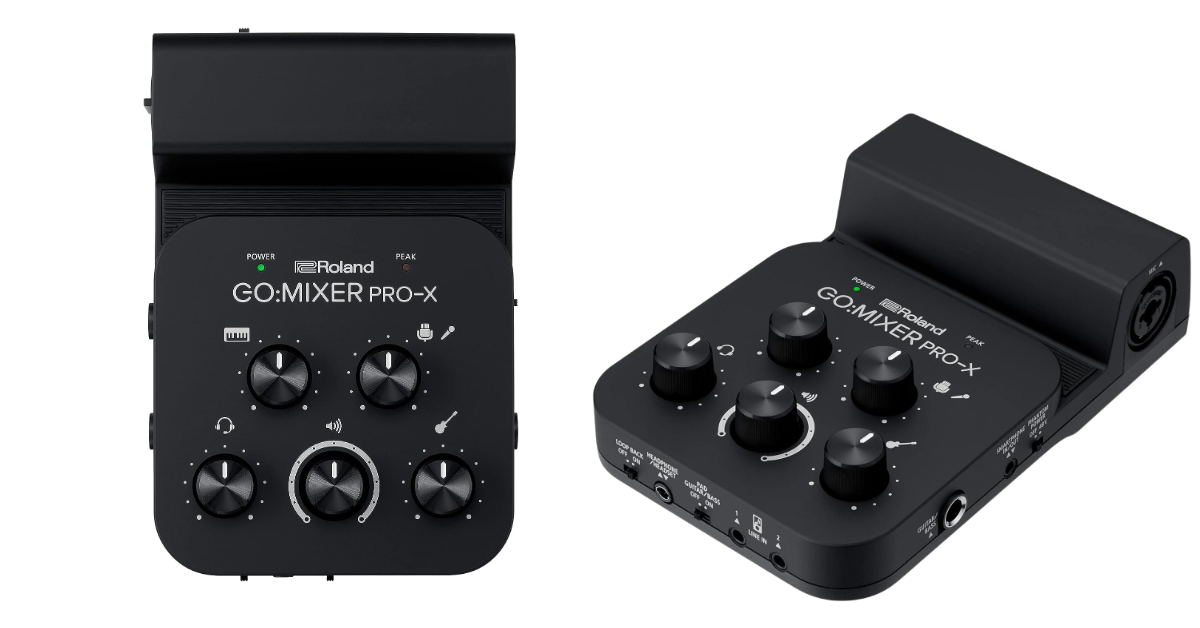 Mezclador GO:MIXER PRO-X de Roland para grabación