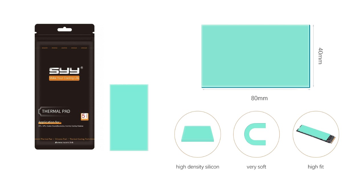 SYY gpu almohadillas térmicas