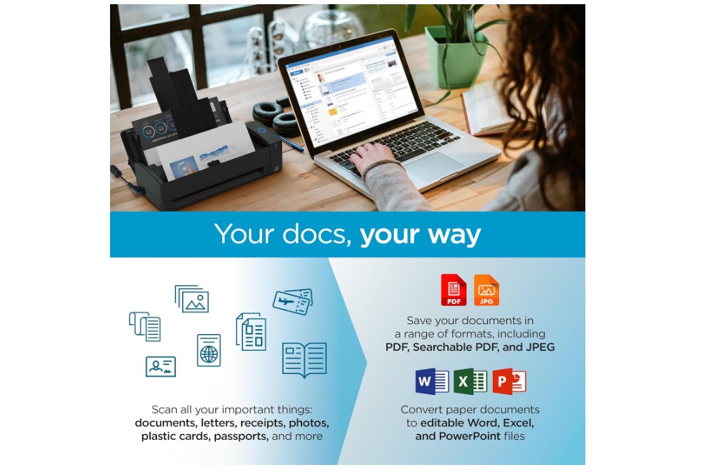 Escáner de documentos móvil ScanSnap iX1300