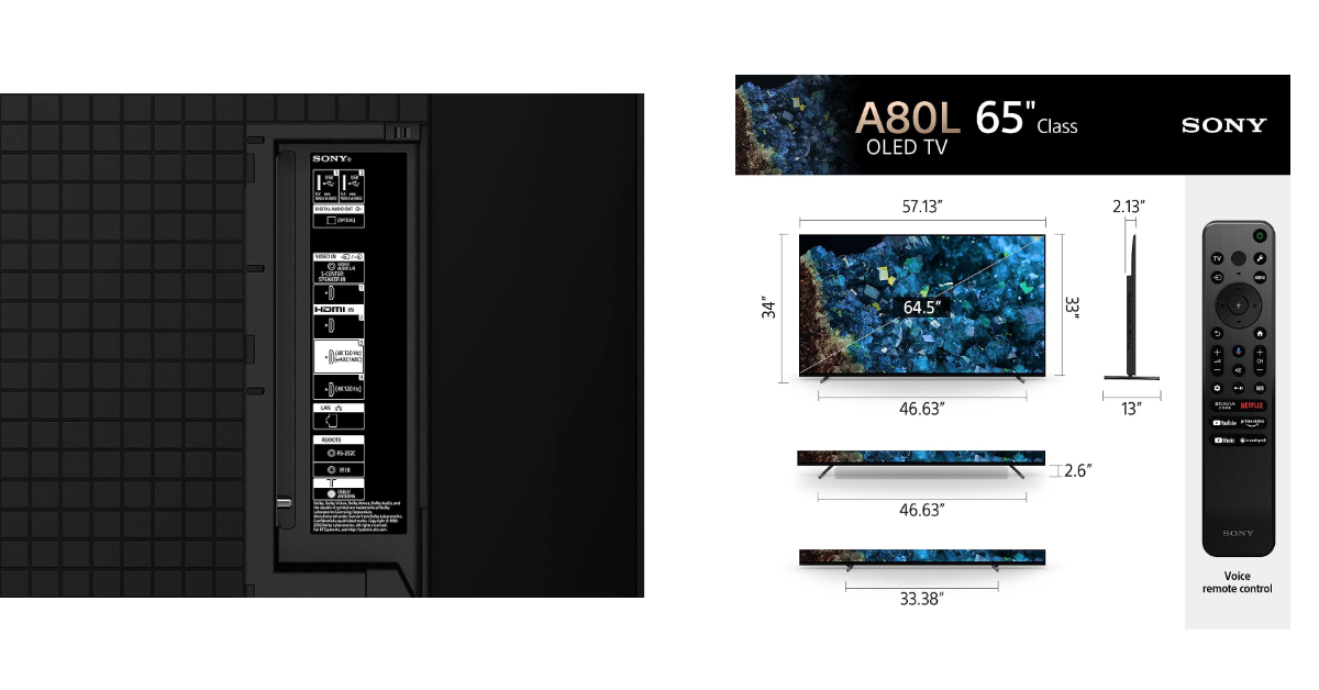 Sony OLED BRAVIA XR A80L mejor tv 4k inteligente