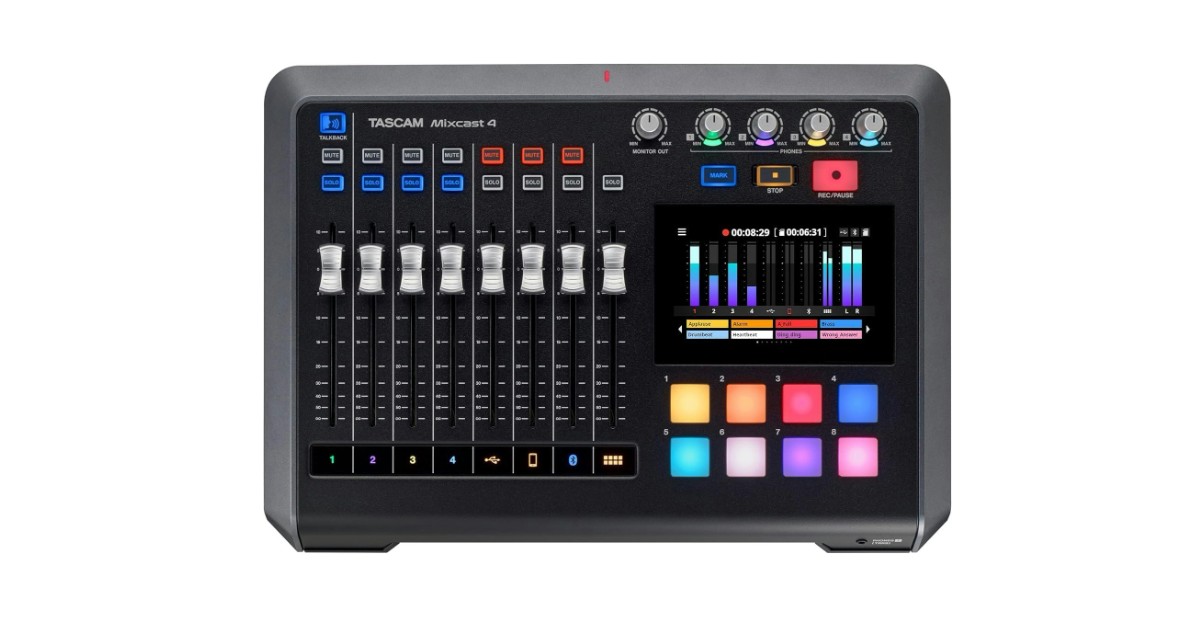 Mezclador de podcasts Tascam Mixcast 4