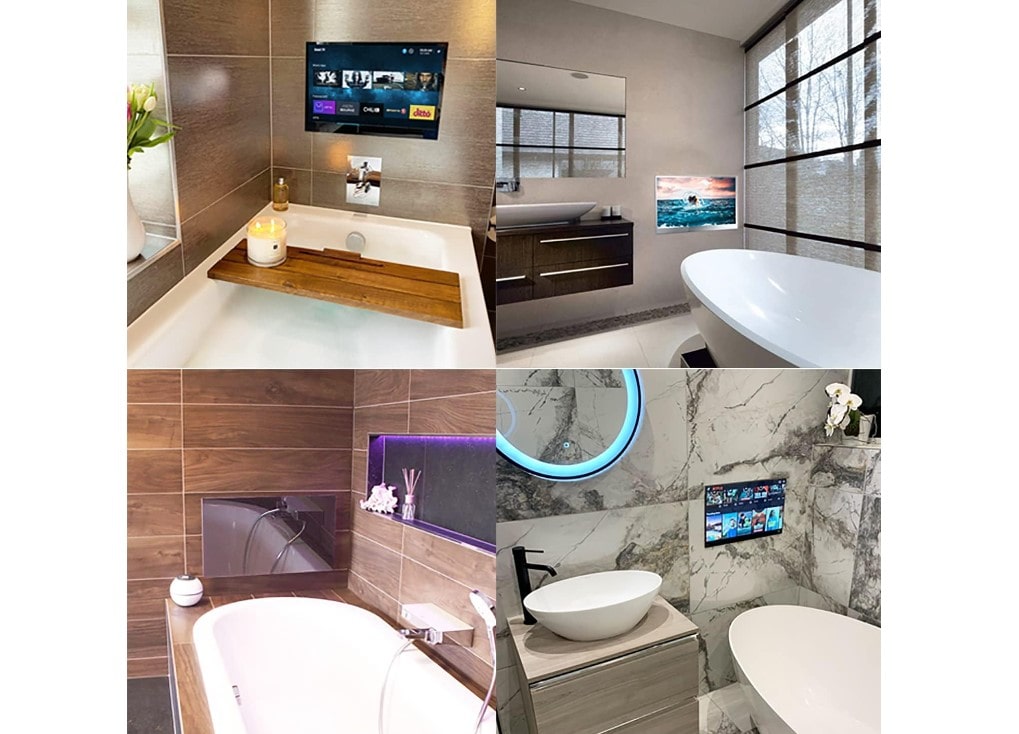 elecsung espejo de baño iluminado de 22 pulgadas con tv