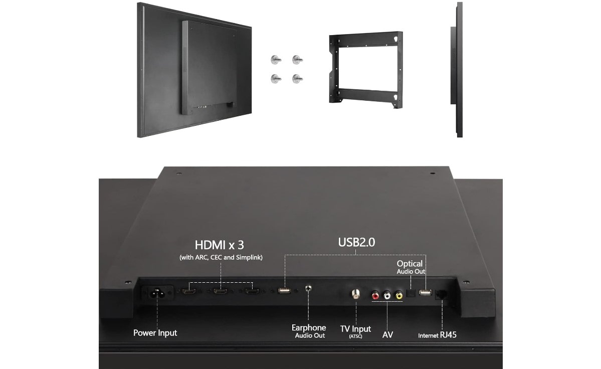 elecsung 43 pulgadas 4K UHD espejo smart con TV