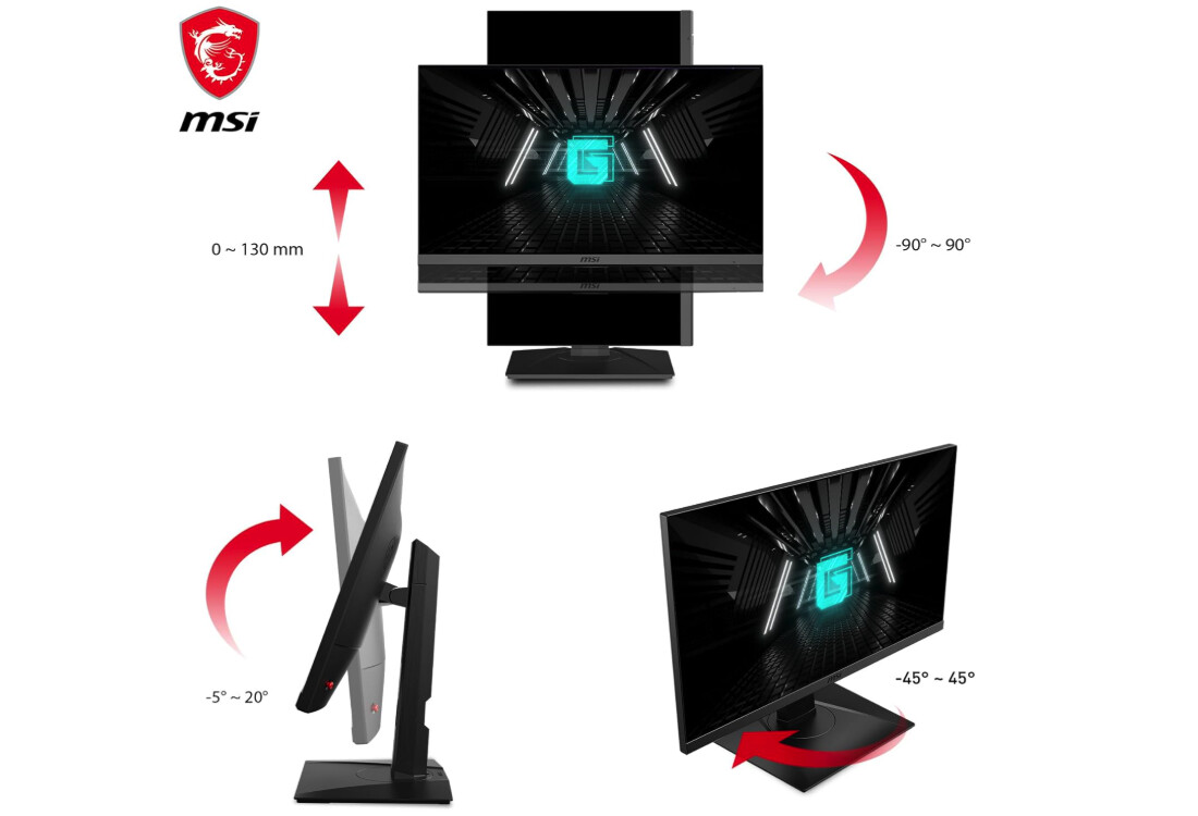 Monitor MSI G272QPF en modo retrato para programar