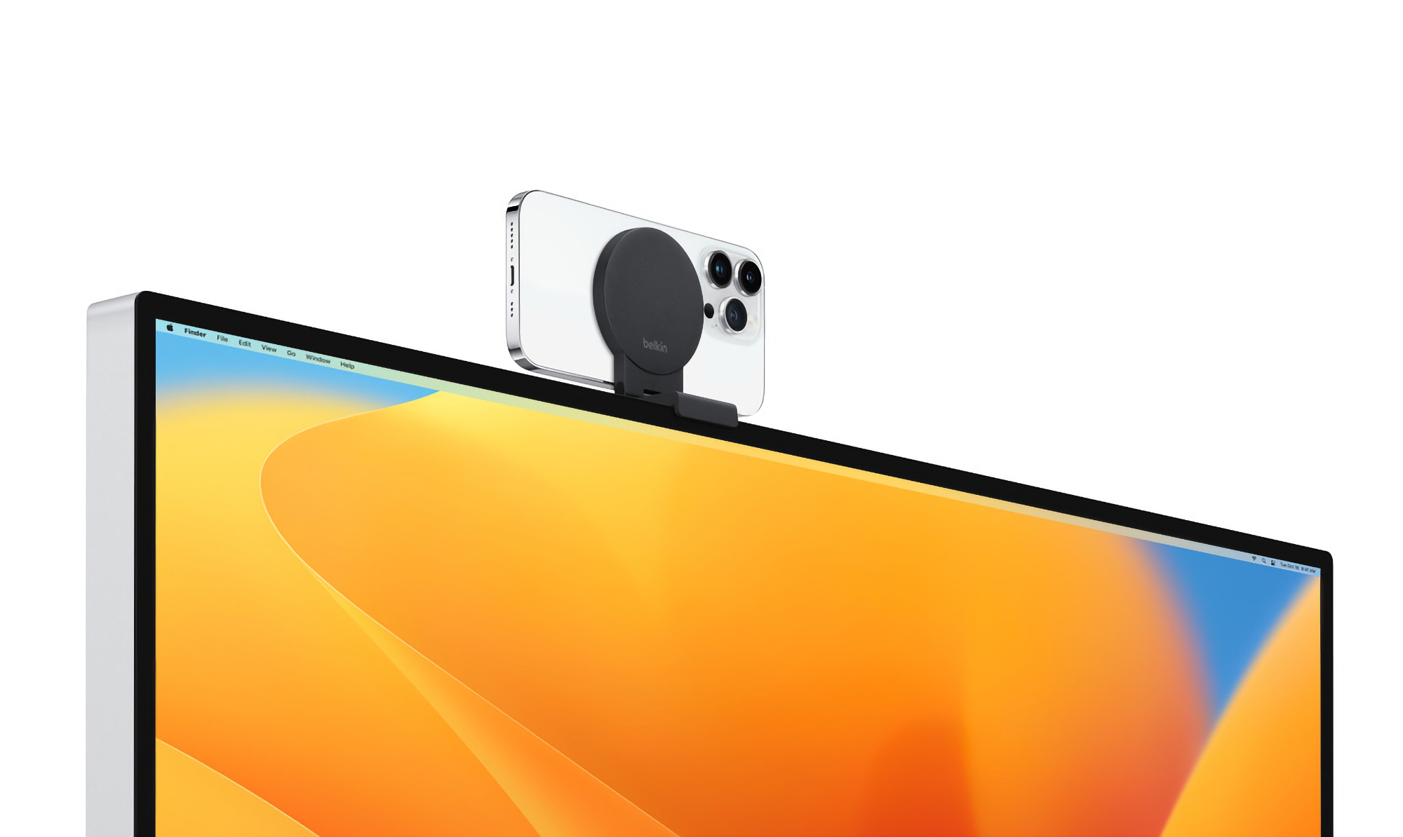 Belkin presenta la cámara iPhone Continuity con MagSafe para pantallas externas e iMacs