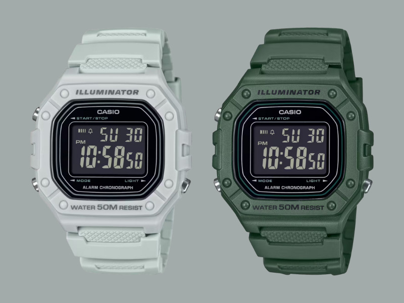 Descubrimiento geek: Casio W-218H viene con retroiluminación y resistencia al agua Nuevos modelos Casio W-218H: iluminación en la sección con protección contra el agua