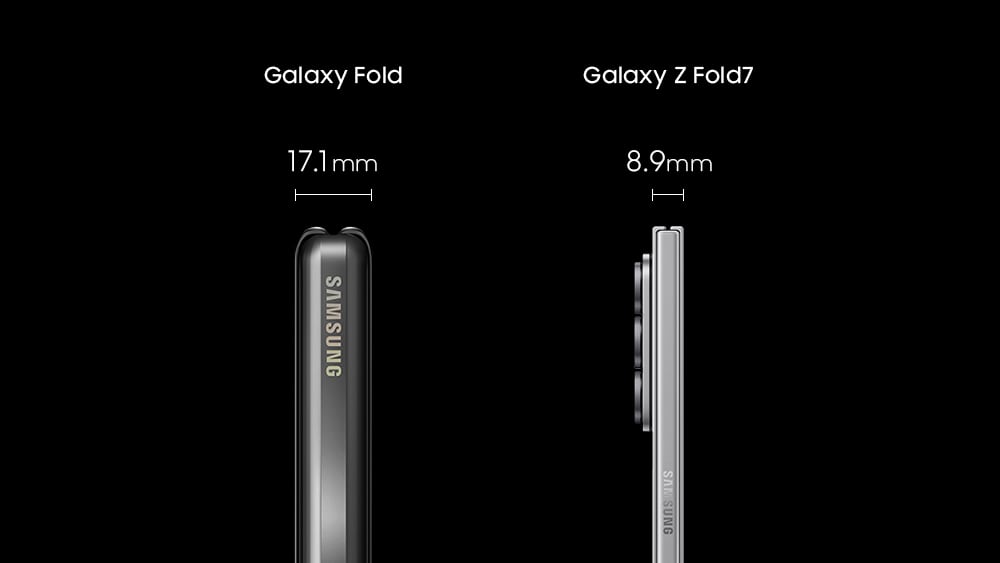 Samsung actualiza su diseño: ¿cuánto más delgado es el Galaxy Fold 7? Nuevo Galaxy Fold 7: ¿Más delgado que su predecesor o solo una ilusión?