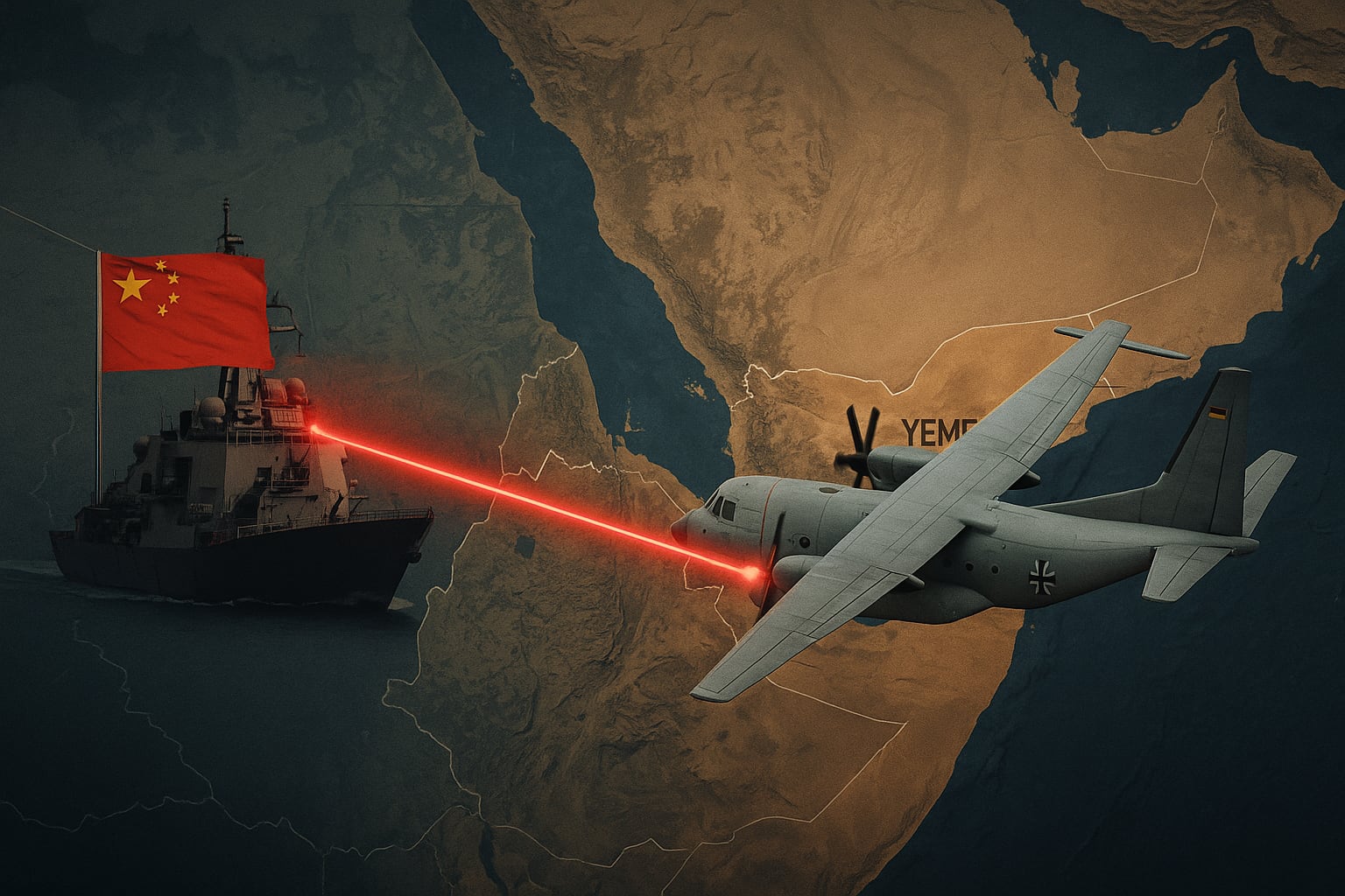 Un barco chino "iluminó" un avión de la Bundeswehr con un láser: Berlín está hirviendo, Pekín en silencio