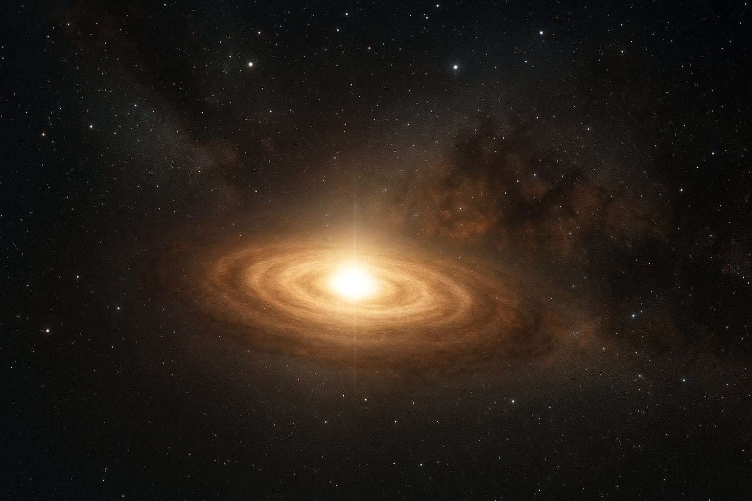 Mira en las profundidades de la galaxia: una impresionante imagen de un sistema estelar a través de la lente de un artista Un viaje a través del Universo: una imagen ilustrativa de un nuevo sistema estelar