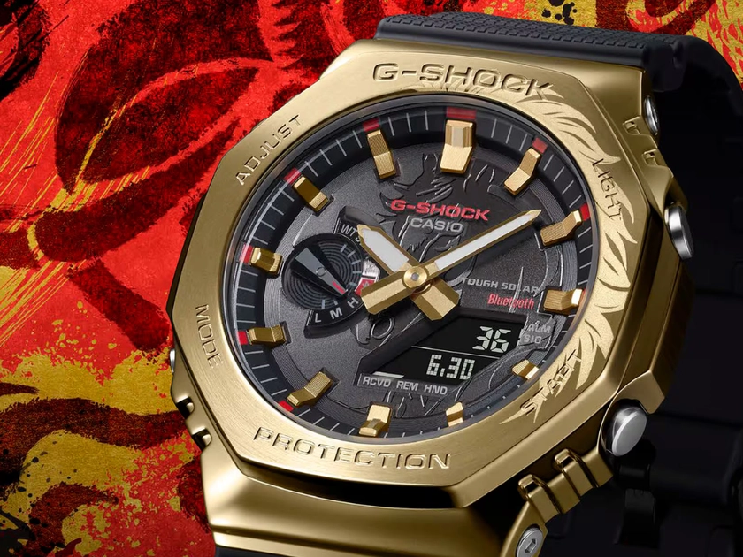 Lujo en detalle: Nuevo Casio G-Shock con bisel dorado grabado