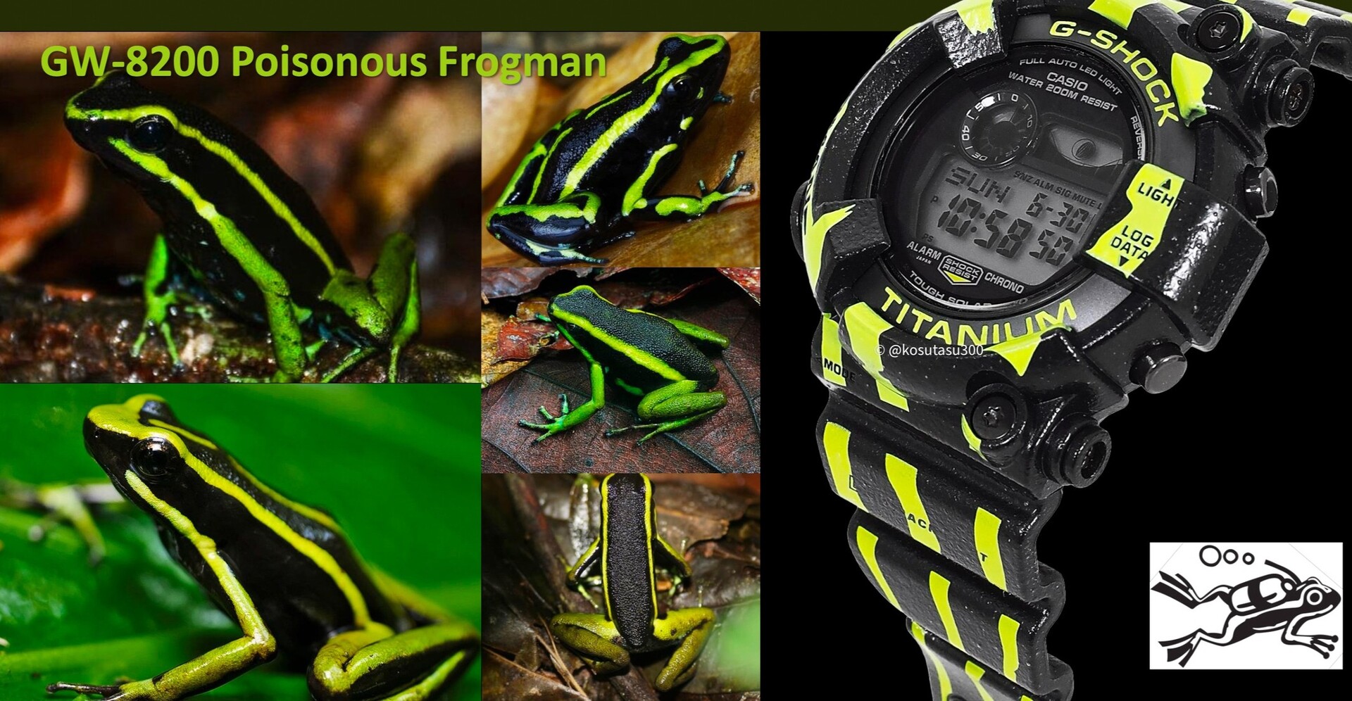 Fotos de la novedad: El Casio Frogman GW-8200TPF Poison Dart ya está aquí Desclasificado: Primera foto del Casio Frogman GW-8200TPF Poison Dart