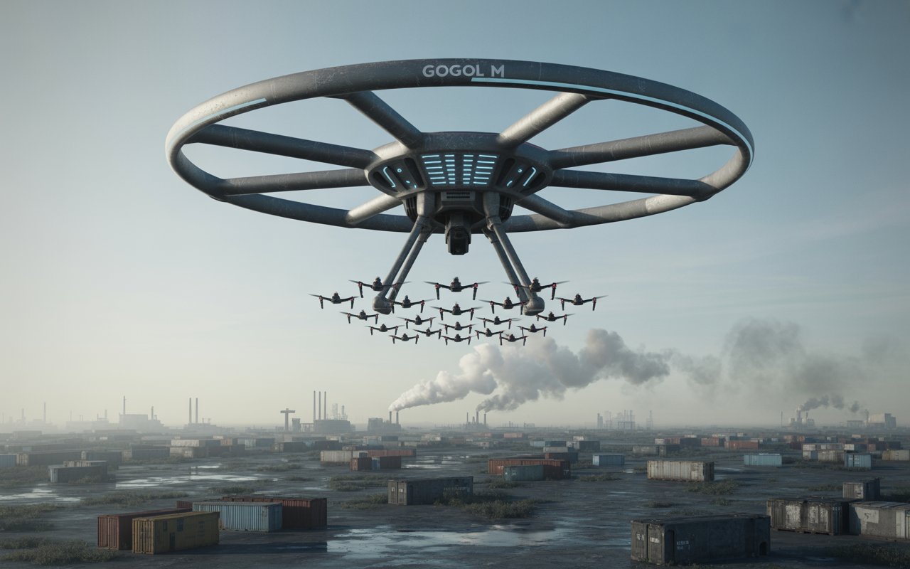 Una representación artística de un nuevo tipo de dron: "dron útero" Imágenes de dron reina: un nuevo capítulo en el mundo de los drones