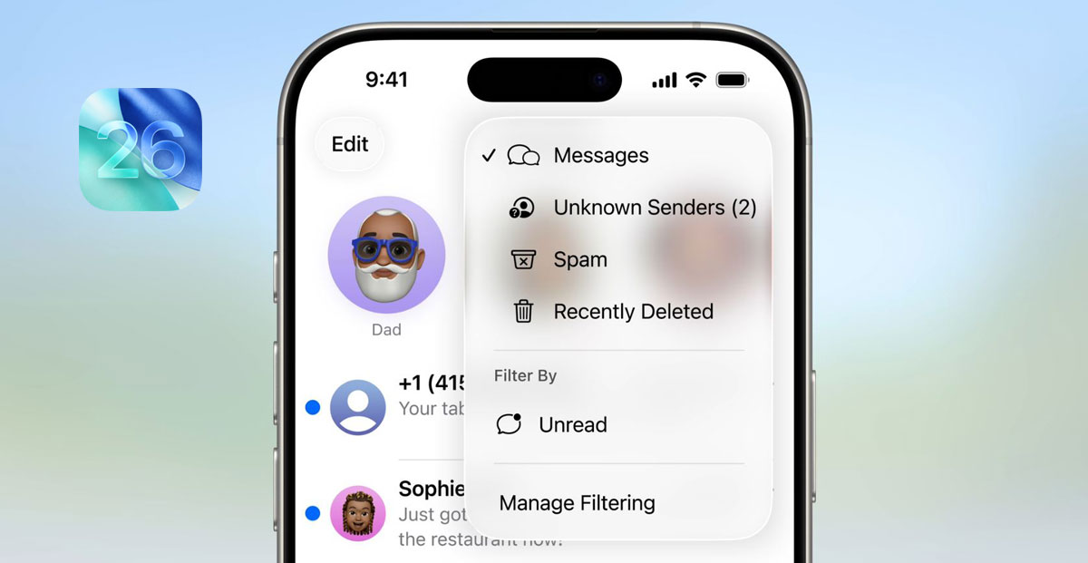 iOS26: Mayor protección contra spam en iPhone