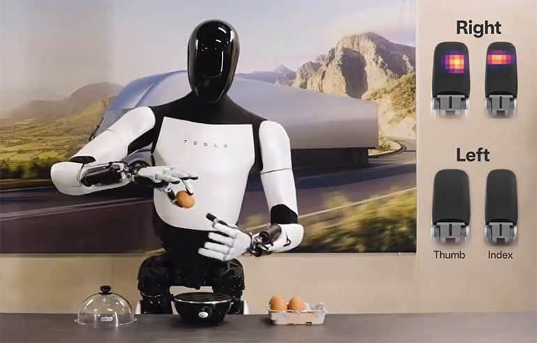 Más allá de la ciencia ficción: Tesla Optimus demuestra delicadeza al mover huevos