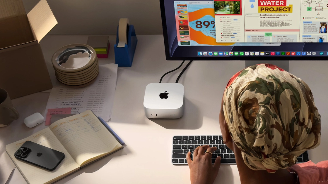 El nuevo Mac mini mantiene su diseño compacto de 5×5 pulgadas con los chips M6 y M5 Pro.