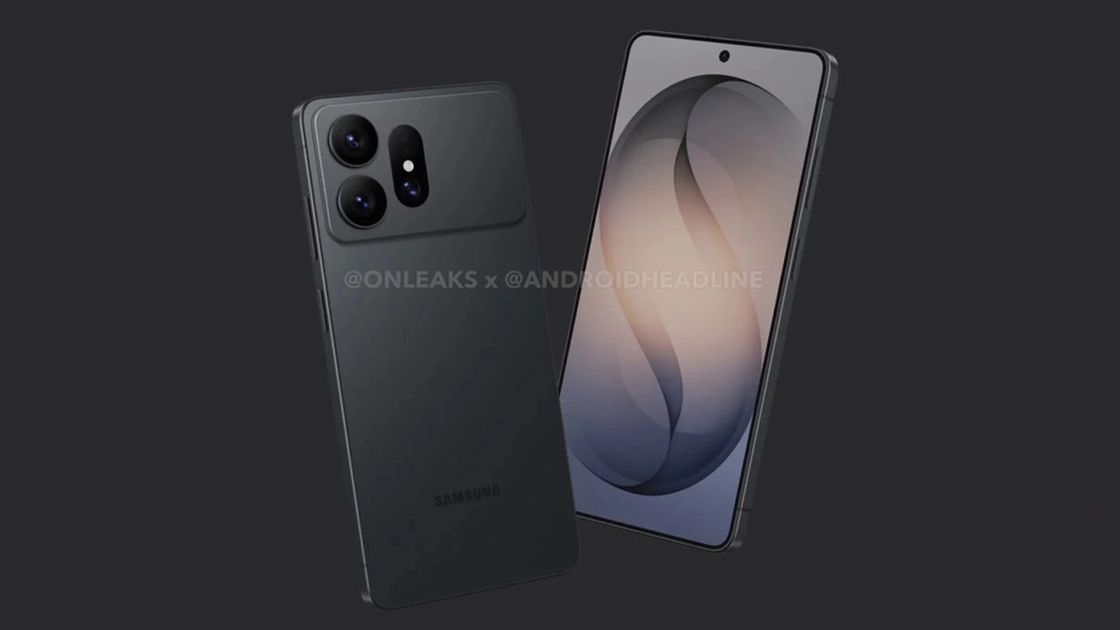 El módulo de cámara horizontal del Galaxy S27 Ultra, según los renders CAD de OnLeaks.