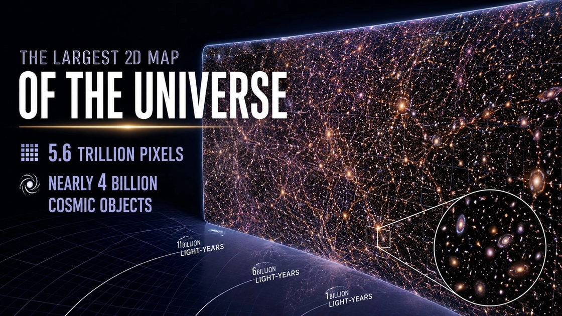 El mapa de 5,6 billones de píxeles cubre el 75 % del cielo e incluye casi 4.000 millones de objetos celestes.