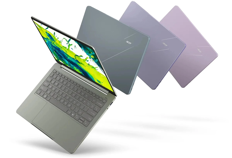 El chasis de aluminio del Acer Swift Air 14 pesa 1,25 kg y mide solo 12,9 mm de grosor.