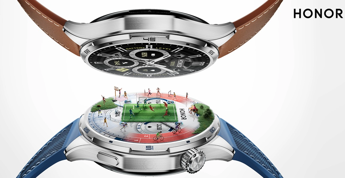 Honor Watch 6 Plus: pantalla AMOLED de 1,46 pulgadas con 3.000 nits de brillo máximo y corona digital giratoria.