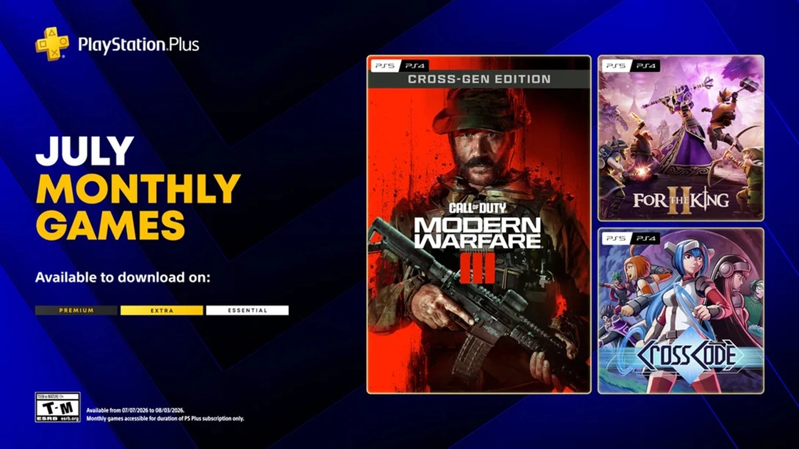 Call of Duty: Modern Warfare III, For the King II y CrossCode, disponibles en PlayStation Plus durante julio de 2026.