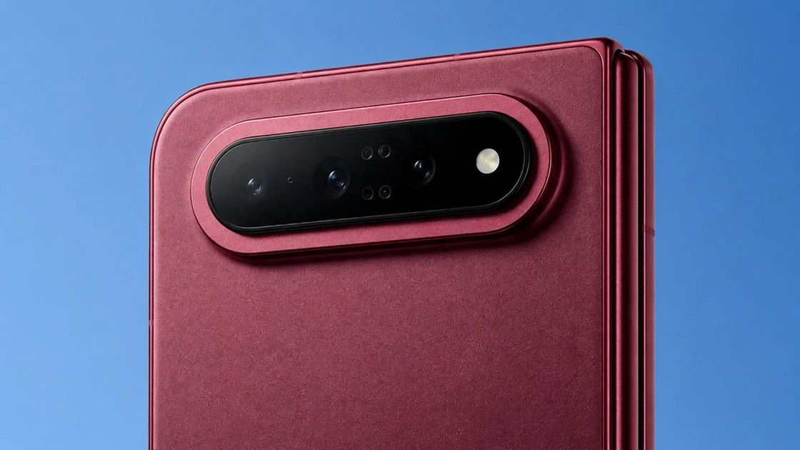 Xiaomi 18 Fold en color burdeos, filtrado en Weibo