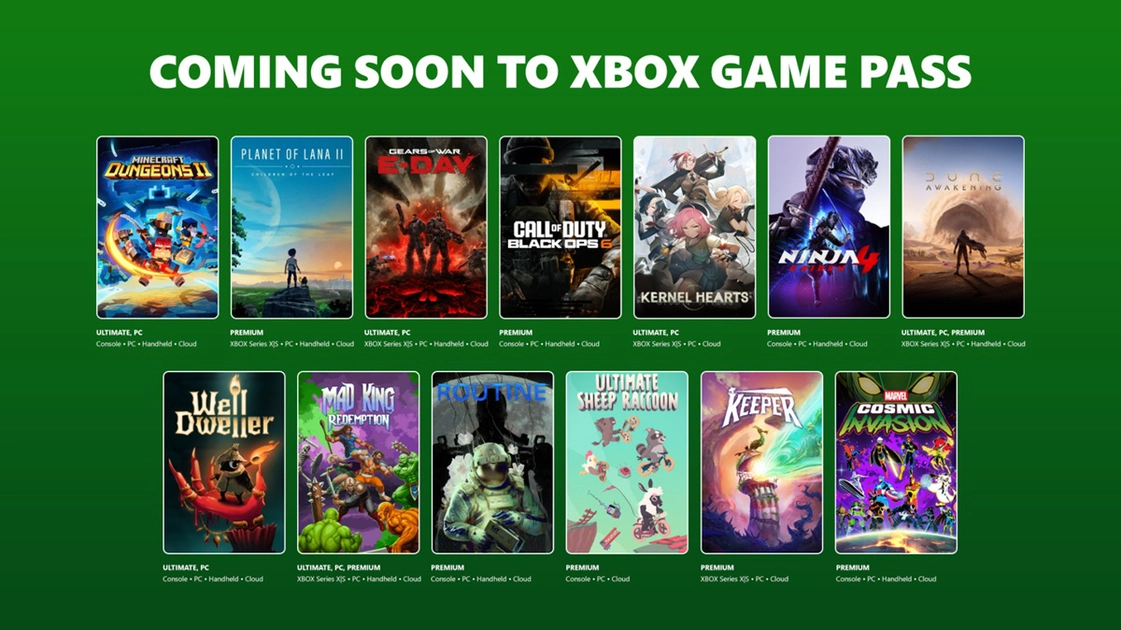 Game Pass: Gears of War E-Day, Minecraft Dungeons II y Dune: Awakening llegan en septiembre y octubre