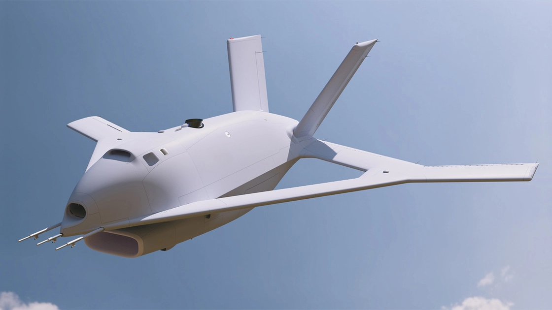 El X-65 de Aurora Flight Sciences durante la fase de integración de alas en Virginia.