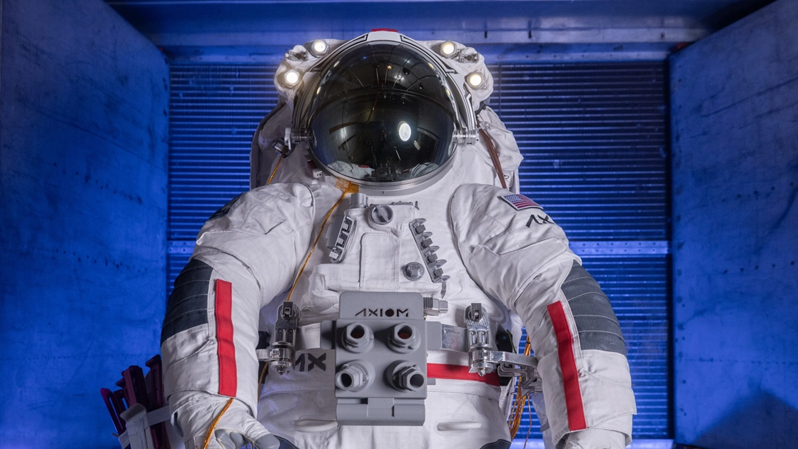 Prototipo del traje lunar AxEMU. Ilustración: Axiom Space