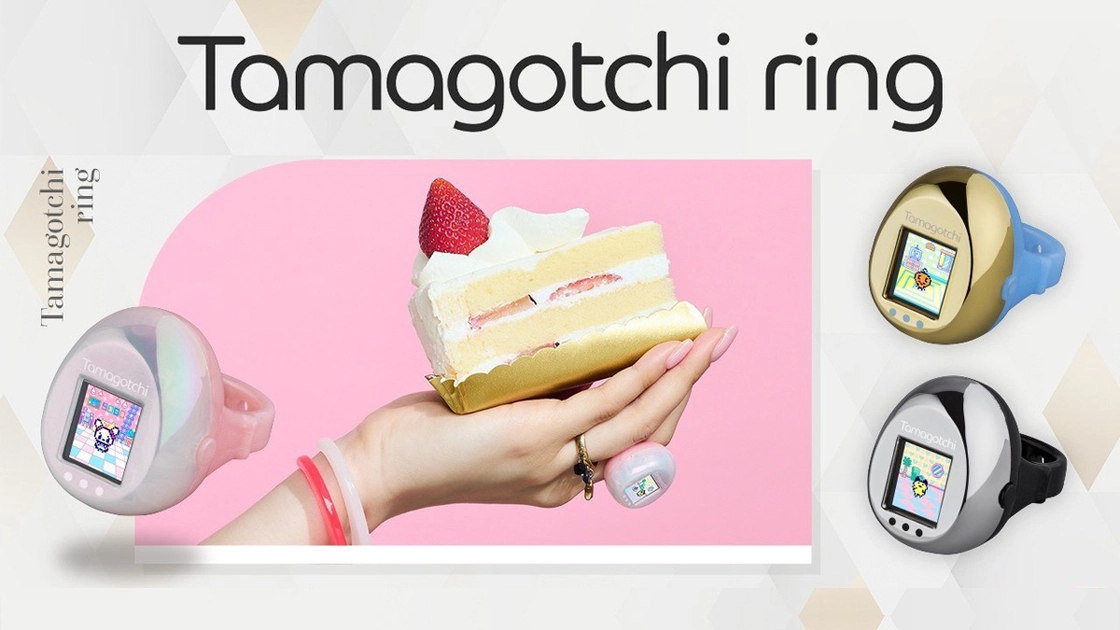 El Tamagotchi Ring mide 28 mm y cuenta con una pantalla LCD en color de 0,56 pulgadas.